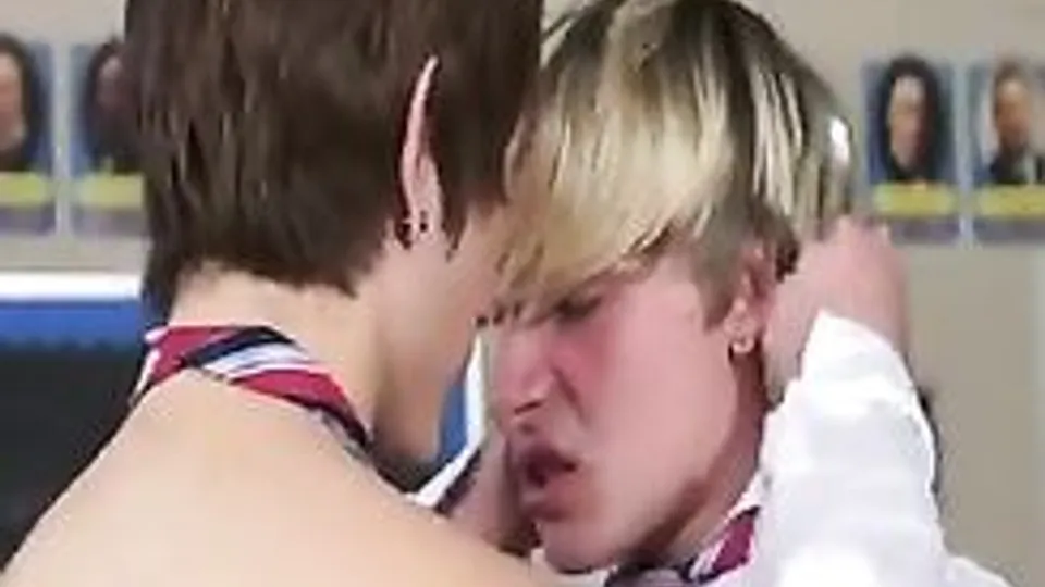 Twink Boys in Detention Masturbate Together