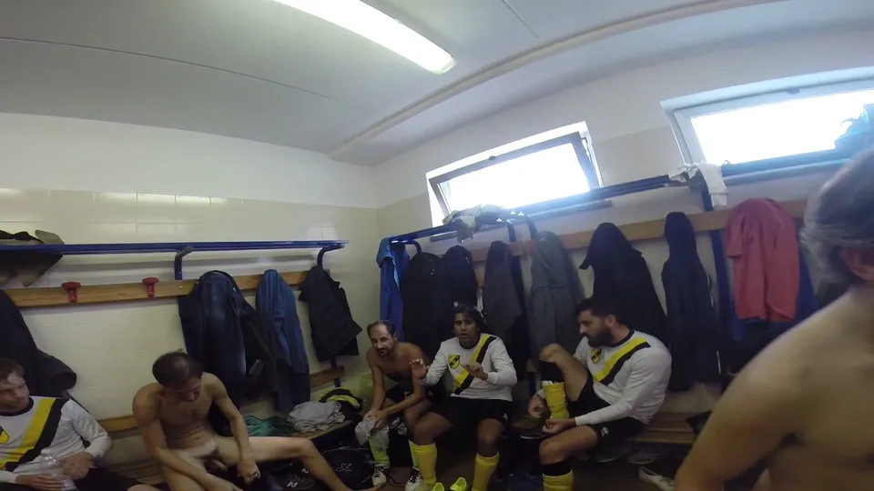 Footballers Caught in Locker Room
