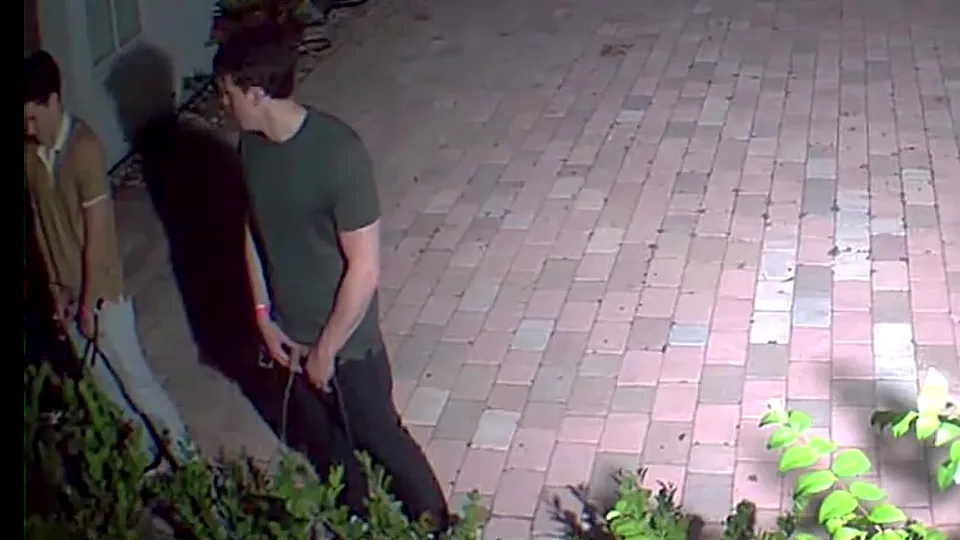 Drunk guys caught pissing in the yard - ThisVid.com