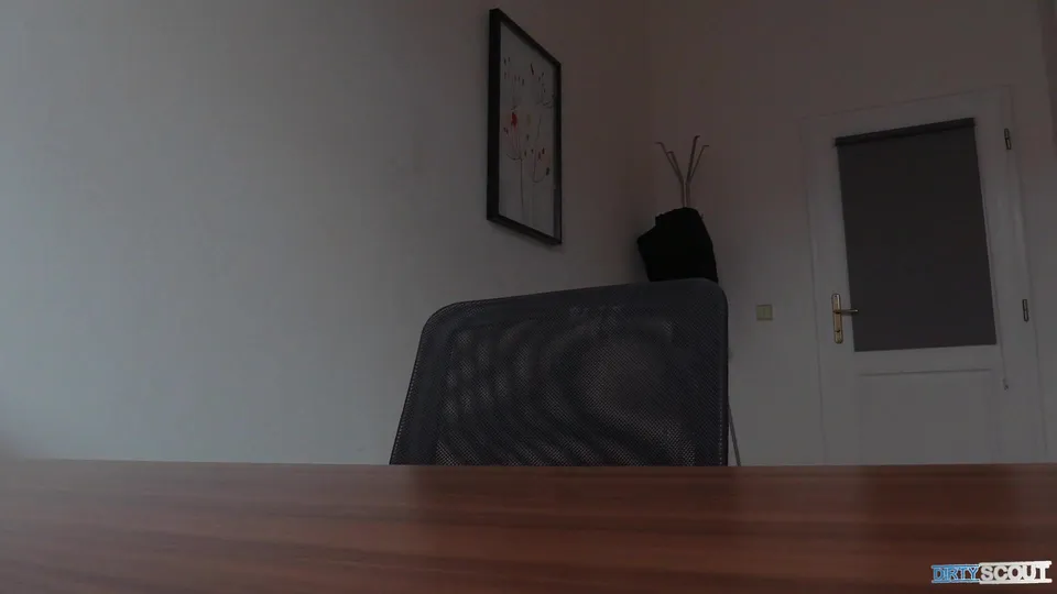 young guy in dark grey top sucks and gets fucked during job interview