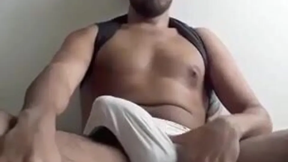 Dude releases huge cock from whities - ThisVid.com