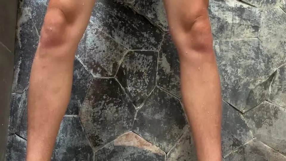 Dude showers alone
