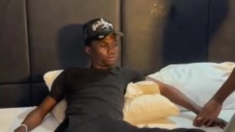 Man Gets Oral from Blonde Woman in Bedroom