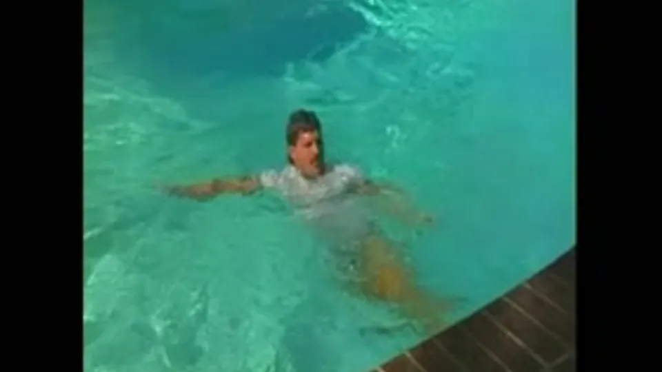 Ed by the pool