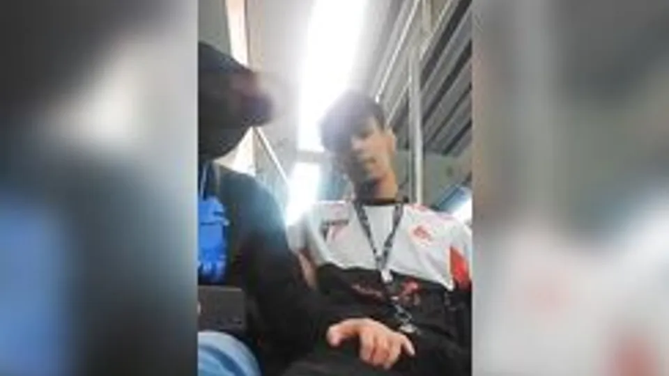 Young Boys Masturbating on Train