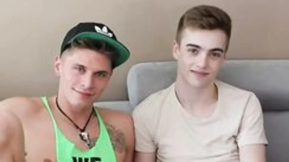 Twink Boys Wank Together in House