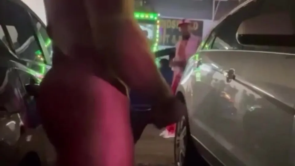 Exhibitionist caught stroking naked in busy car park - ThisVid.com
