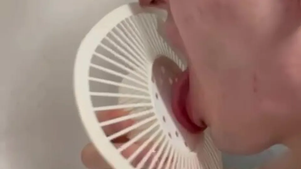 Fag licking strangers piss from a public urinal Part 1 - ThisVid.com