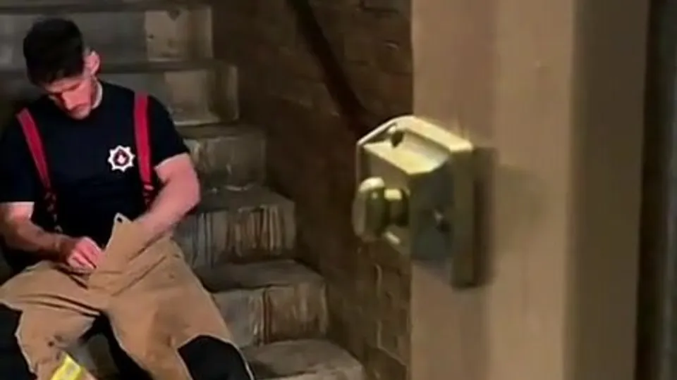 Faggot firefighter enjoys a monster cock - ThisVid.com