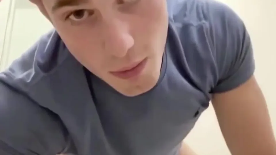 Gay Twink Farts Out Creamy Load