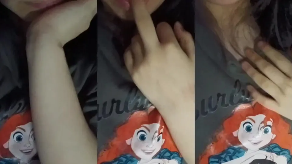 Female high school girl pulls curtains and masturbates 2 