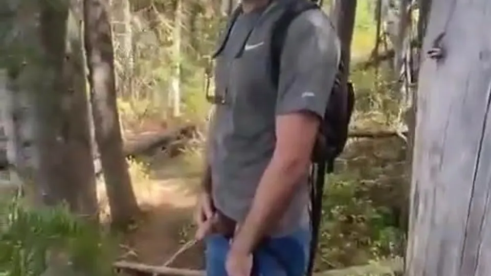 Friend Pisses in Forest