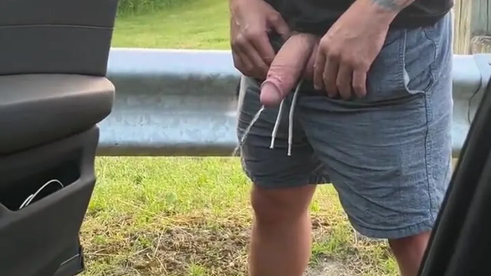 Friend Pissing Outside