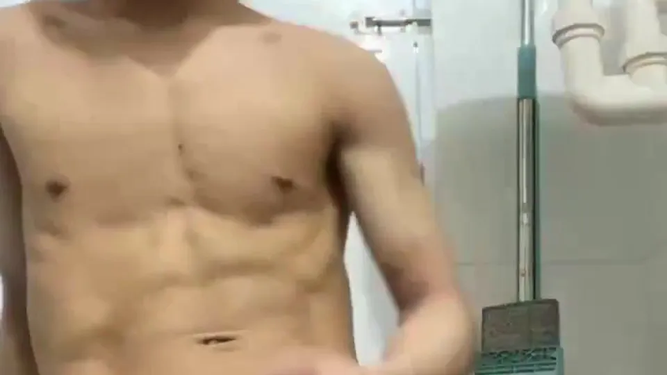 Muscular Latino Twink Jerks Off