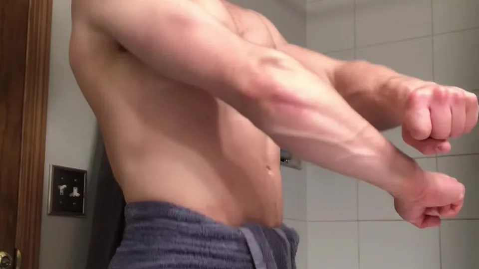 Alpha Stud Flexes Post-Shower