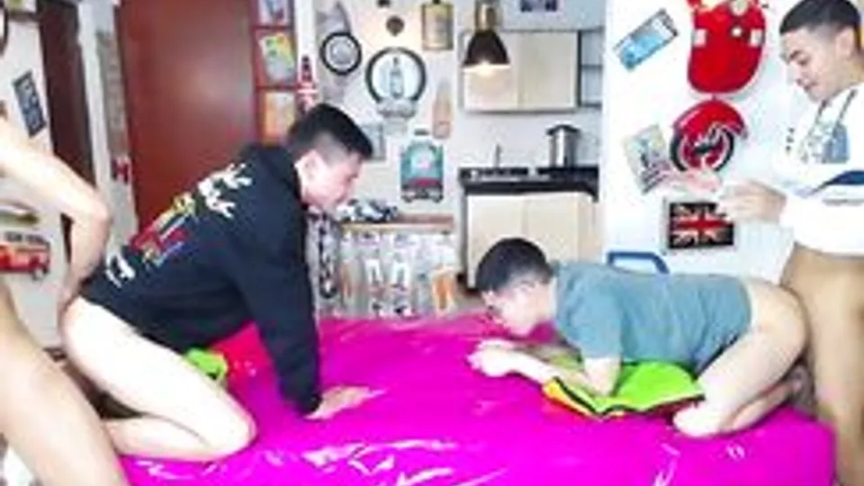 foursome group latin camboys room fuck sex show cam hot