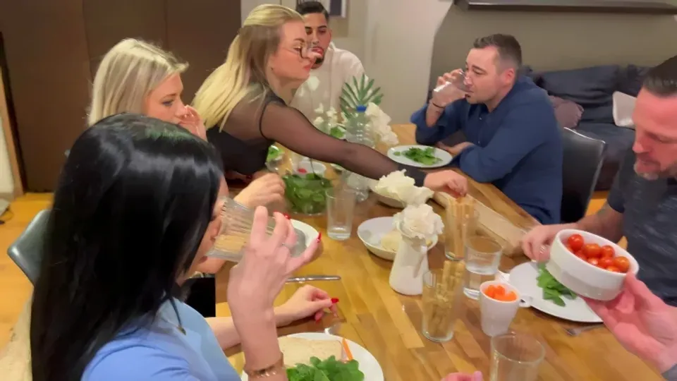 Friendly Dinner Ended Up As A Wild Orgy 