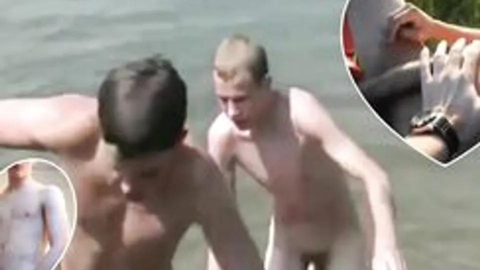 Twink Friends Jerk Off by the River