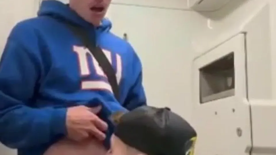 Fucking on a train toilet