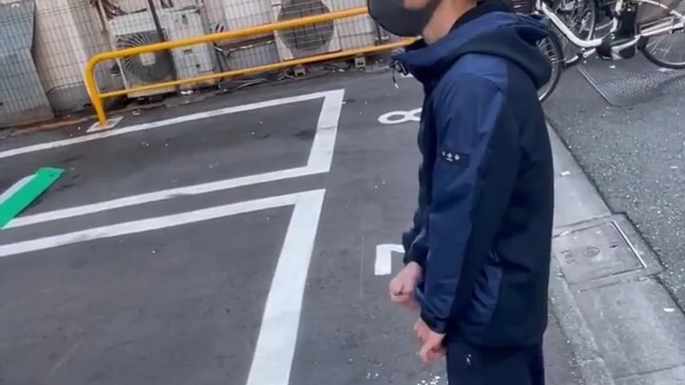 Funny asian boy cumming outside - ThisVid.com