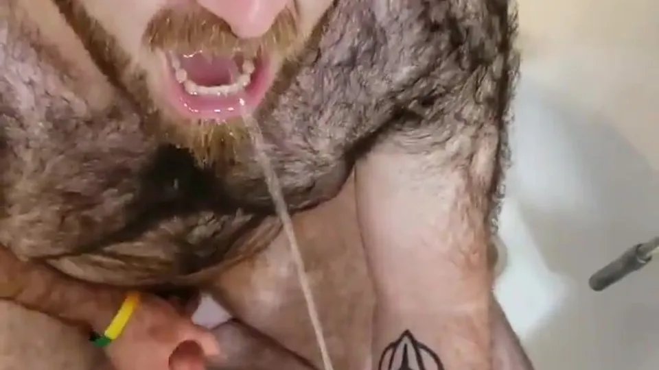 Hairy Bear Piss Play
