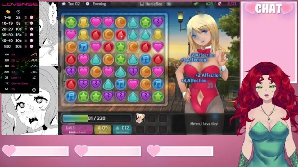 Gaia's HuniePop session 1 from Charturbate 01/01/2022