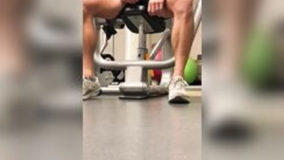 Gay Dude starts soft, gets hard and cums, almost caught 294