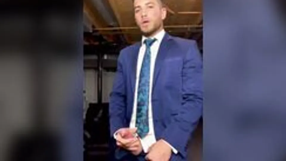 Gay Jerks & Cums in a Suit 320