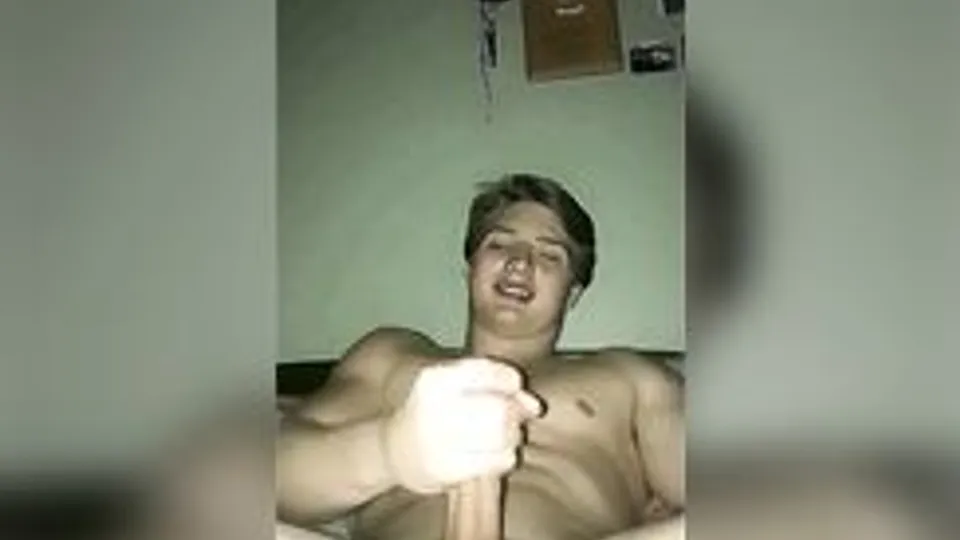 Cute Jock Masturbates and Cums