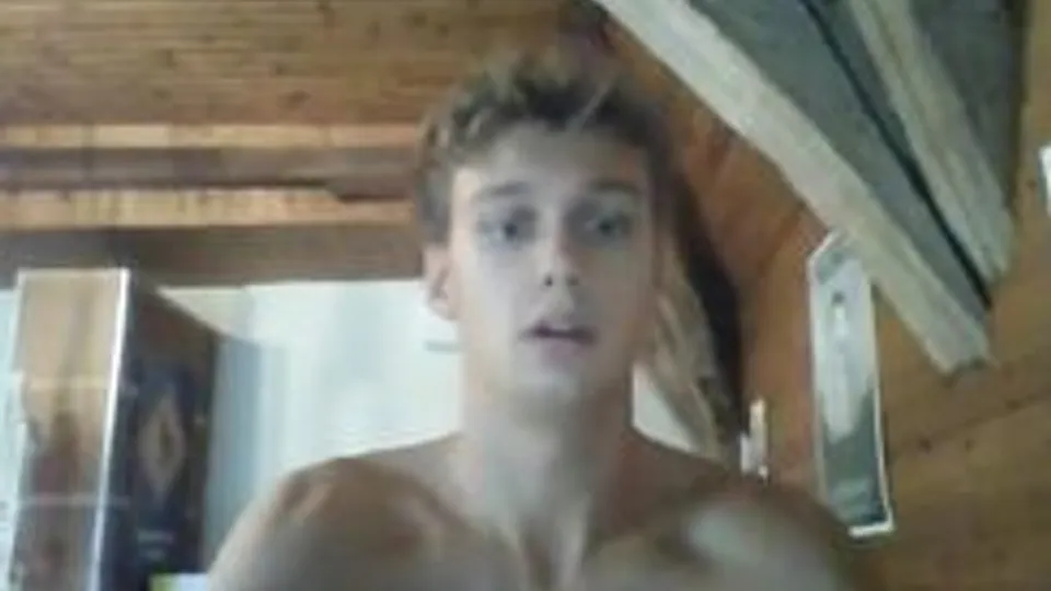 Blonde Twink Jerks Off