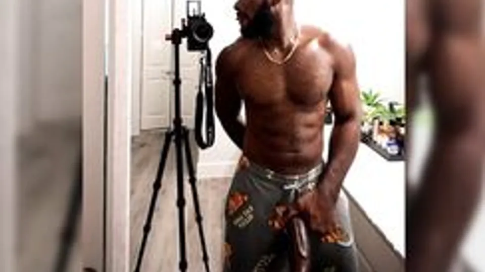 Giant dick strokes and cums cam porn tube