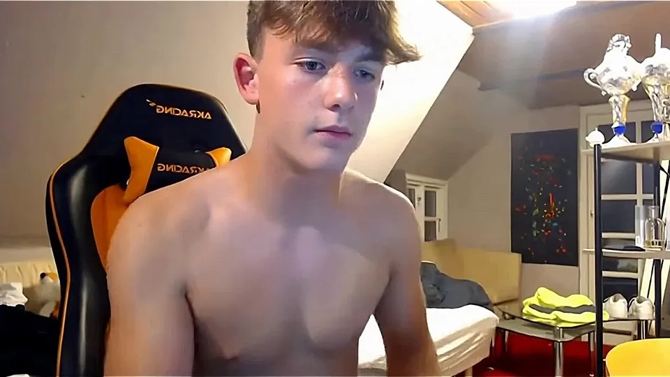 Ginger College Hunk Shaved wanks off on webcam - AI Enhanced