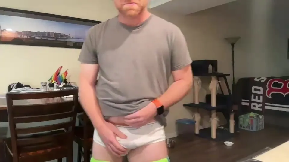 Ginger Daddy Jerks Off In His Tighty Whities - ThisVid.com