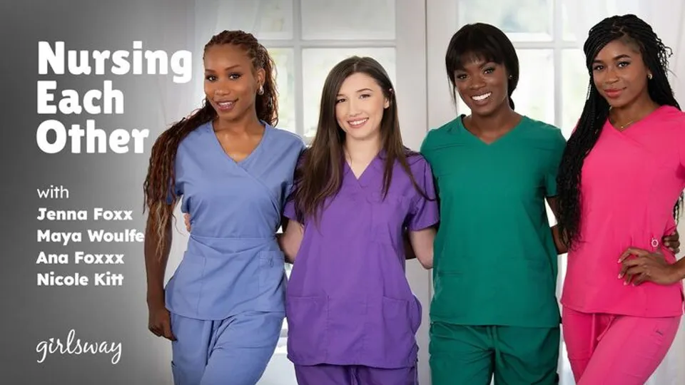 Girlsway - Jenna FoxxAna FoxxxMaya WoulfeNicole Kitt - Nursing Each Other 