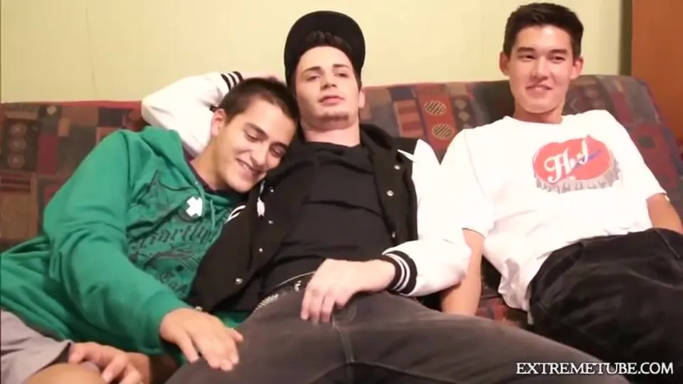 Greedy Twinks: Bray Love, Kirk Kummer & Chase Sterling Eating Each Other's Cum