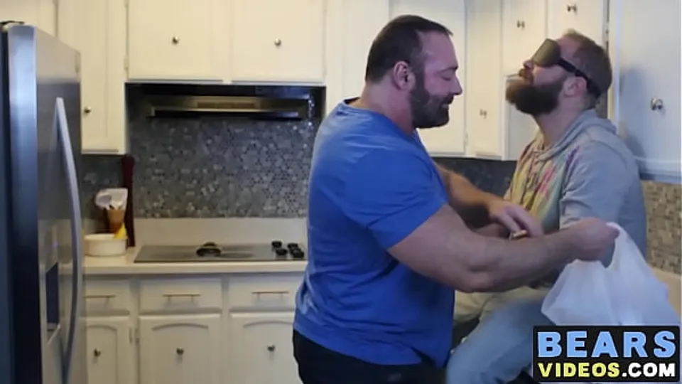 Hairy Bear Cub Worships Grizzly's Thick Cock
