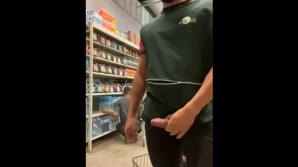 Grocery Clerk Jerking it Next to Coworker - ThisVid.com