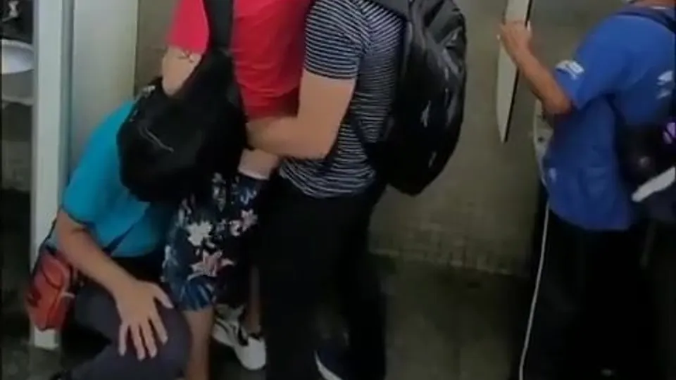 Group sex at public toilet - ThisVid.com