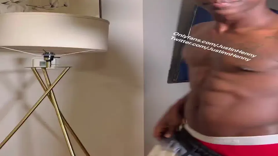 Black Man Jerks Off and Cums