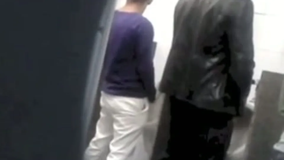 guys at the urinals looking for action