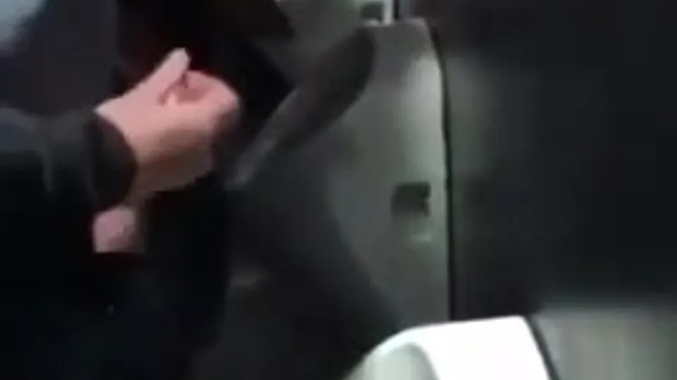 Guys Jerking off Together at Urinals - ThisVid.com