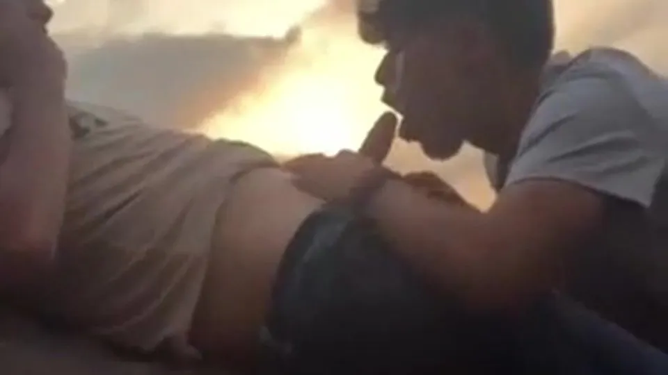 Guys oral chilling by the ocean gay porn