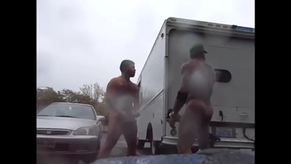 Public Masturbation in Rainy Parking Lot