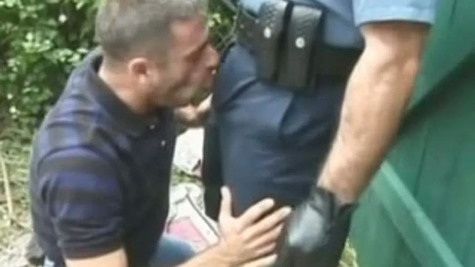 Bear Cop & Hairy Muscular Man