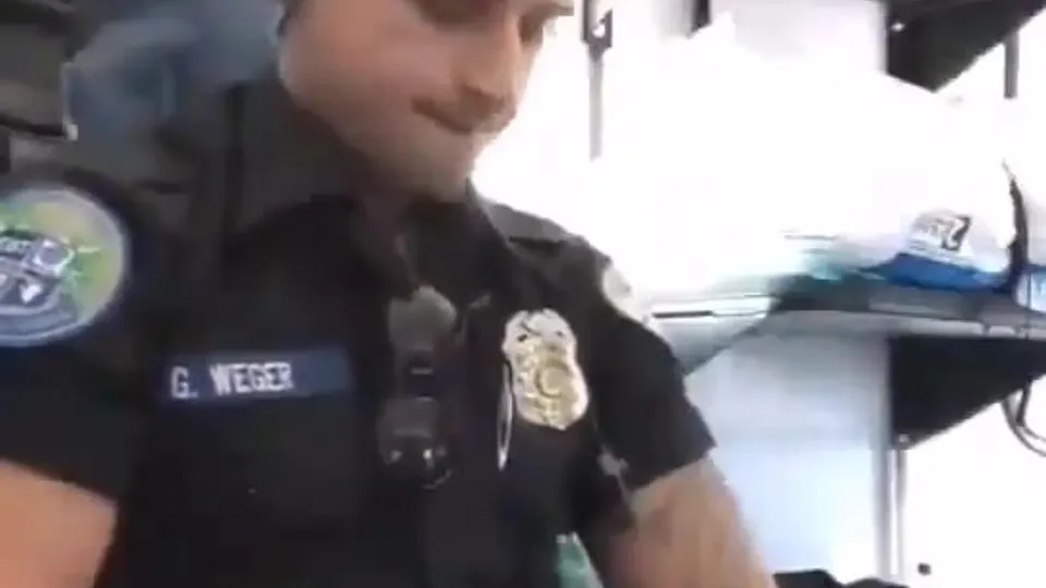 Handsome cop jerking his cock - ThisVid.com