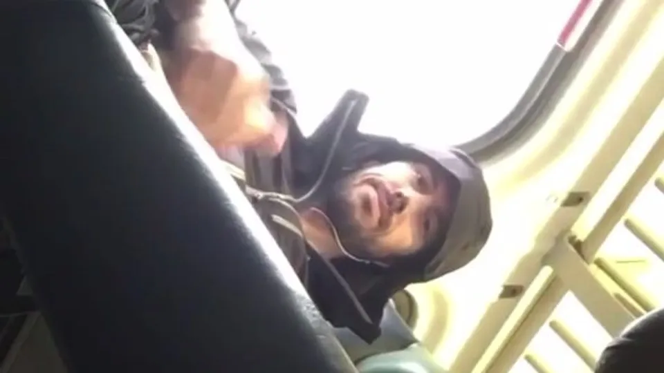 Handsome guy shoots load in train - ThisVid.com