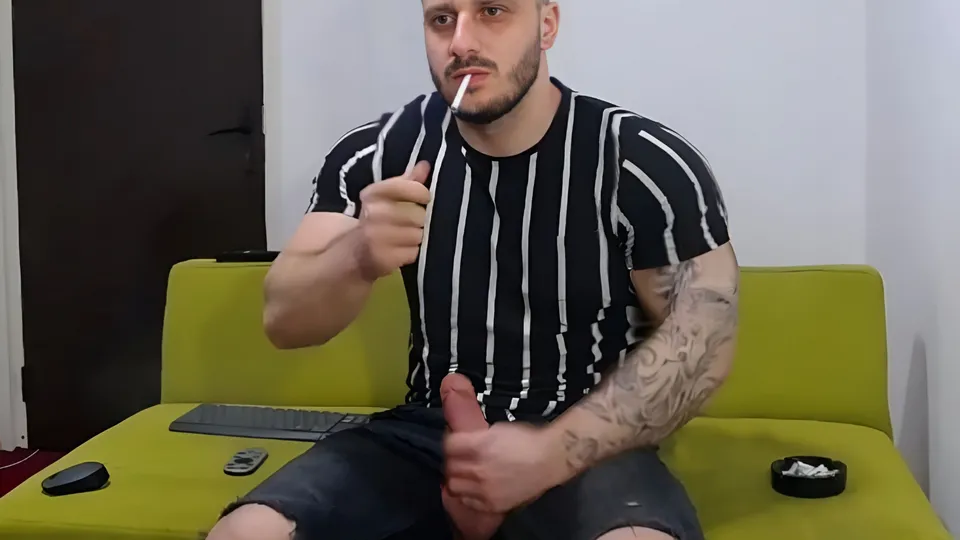 Handsome Stud Loves Smoking and Jerking Off - ThisVid.com
