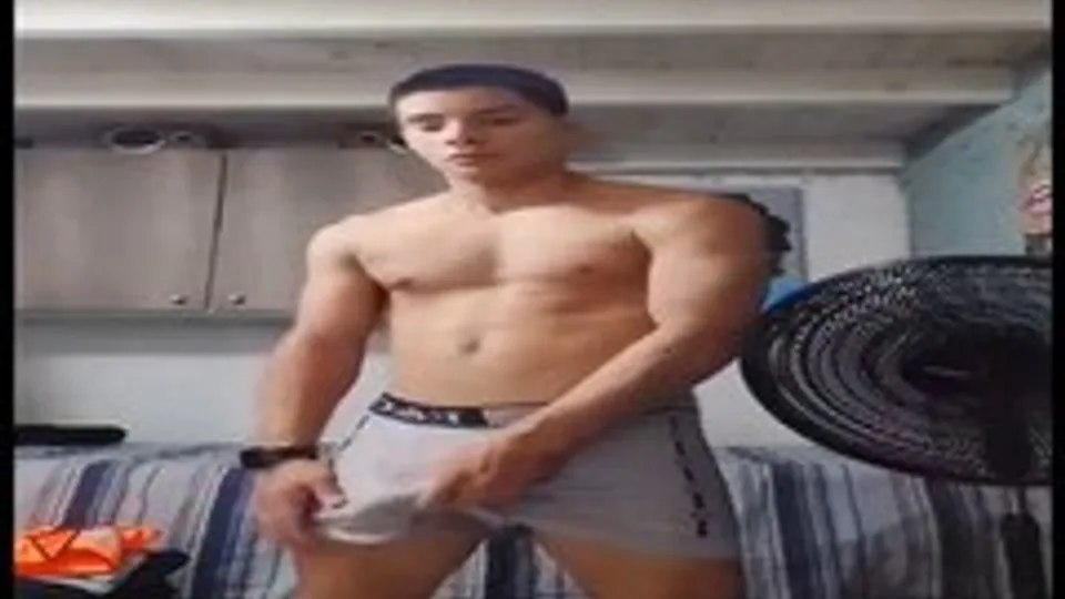 Handsome young stud flashing his big dick - ThisVid.com