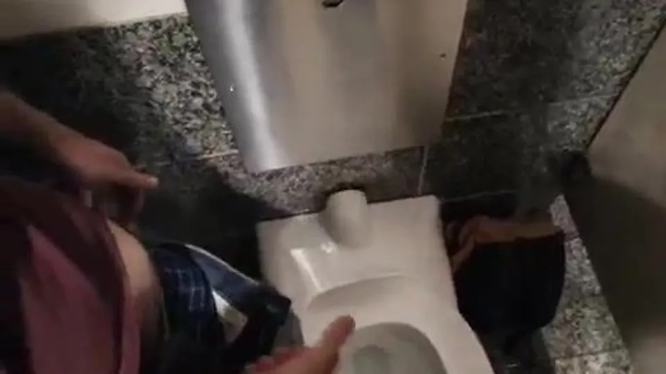 Public Restroom Masturbation