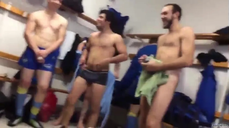 Soccer Players in Locker Room and Showers